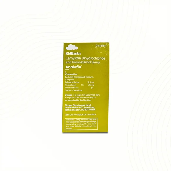 Analofin Syrup 60ML Back 580x580