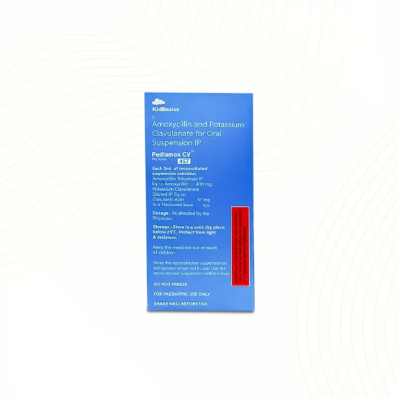 Pediamox CV 457 Dry Syrup 30ML Back 580x580